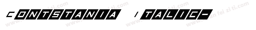 Contstania Italic字体转换